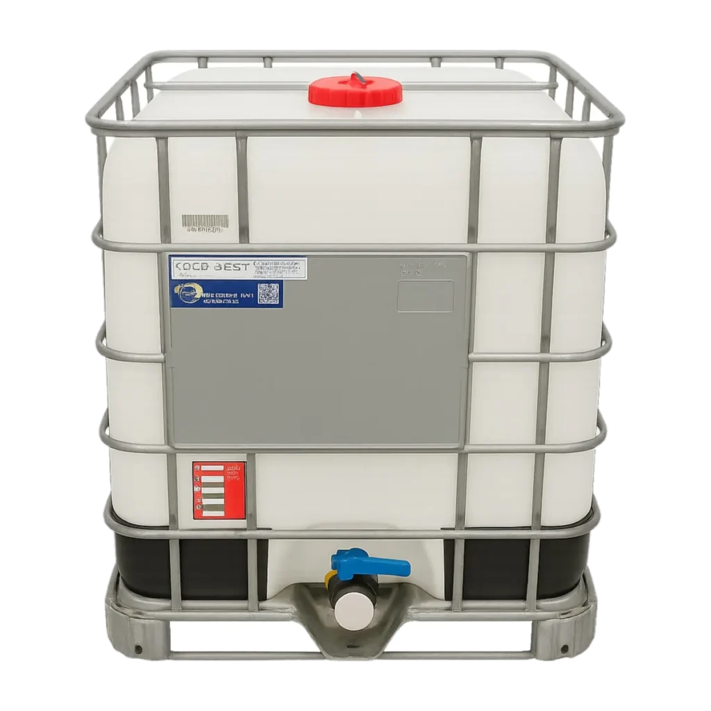 Contenedor IBC de 1,000 litros de agua Ecopura